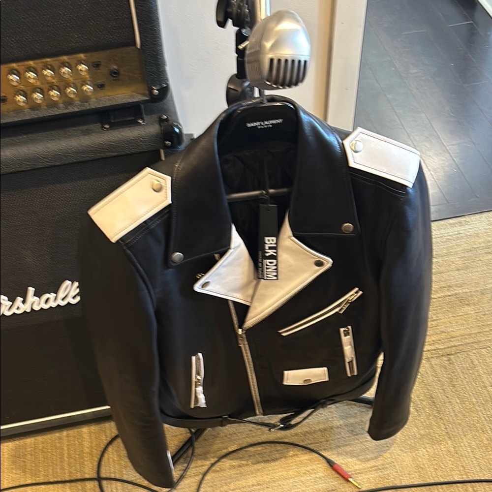 BLK DNM Black and White Biker Jacket